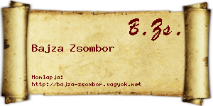 Bajza Zsombor névjegykártya